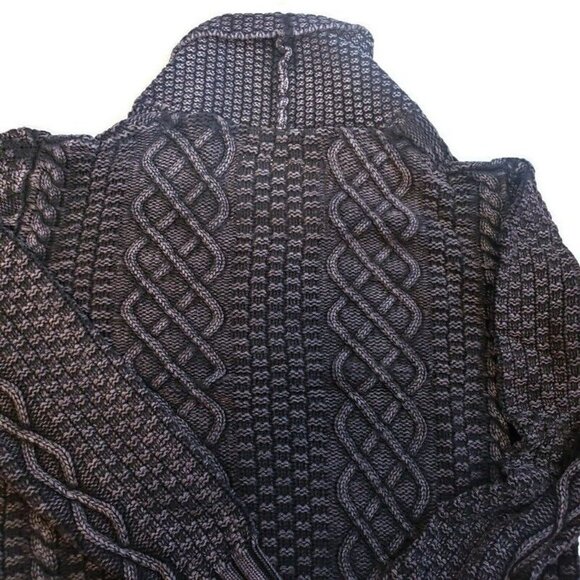 Michigan State Mens S Spartans Unisex Indigo Cable Shawl Cardigan Sweater Bruzer - Picture 5 of 5